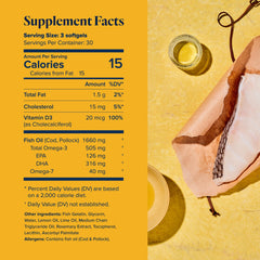 LifeVantage Omega+ softgels neatly arranged for daily supplementation.