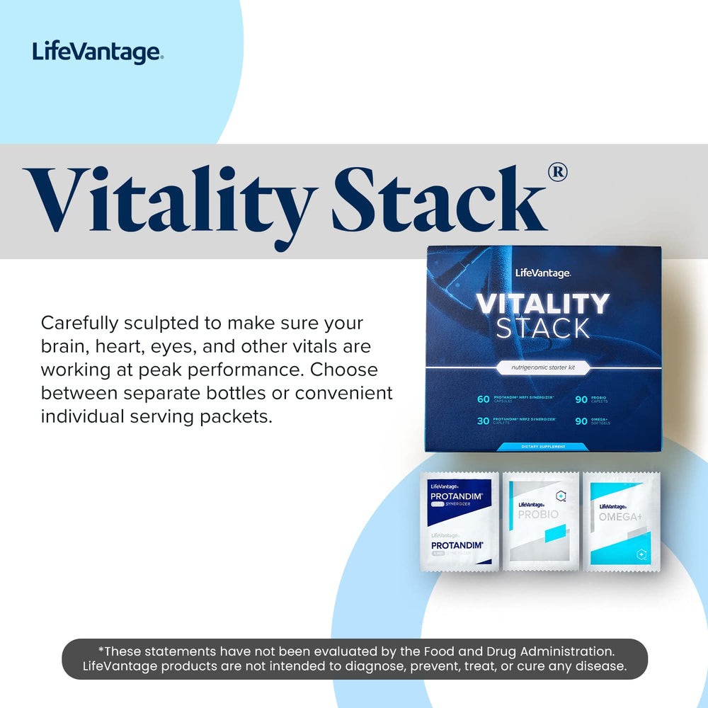LifeVantage ProBio & Omega travel softgels for gut comfort and balanced nutrition.