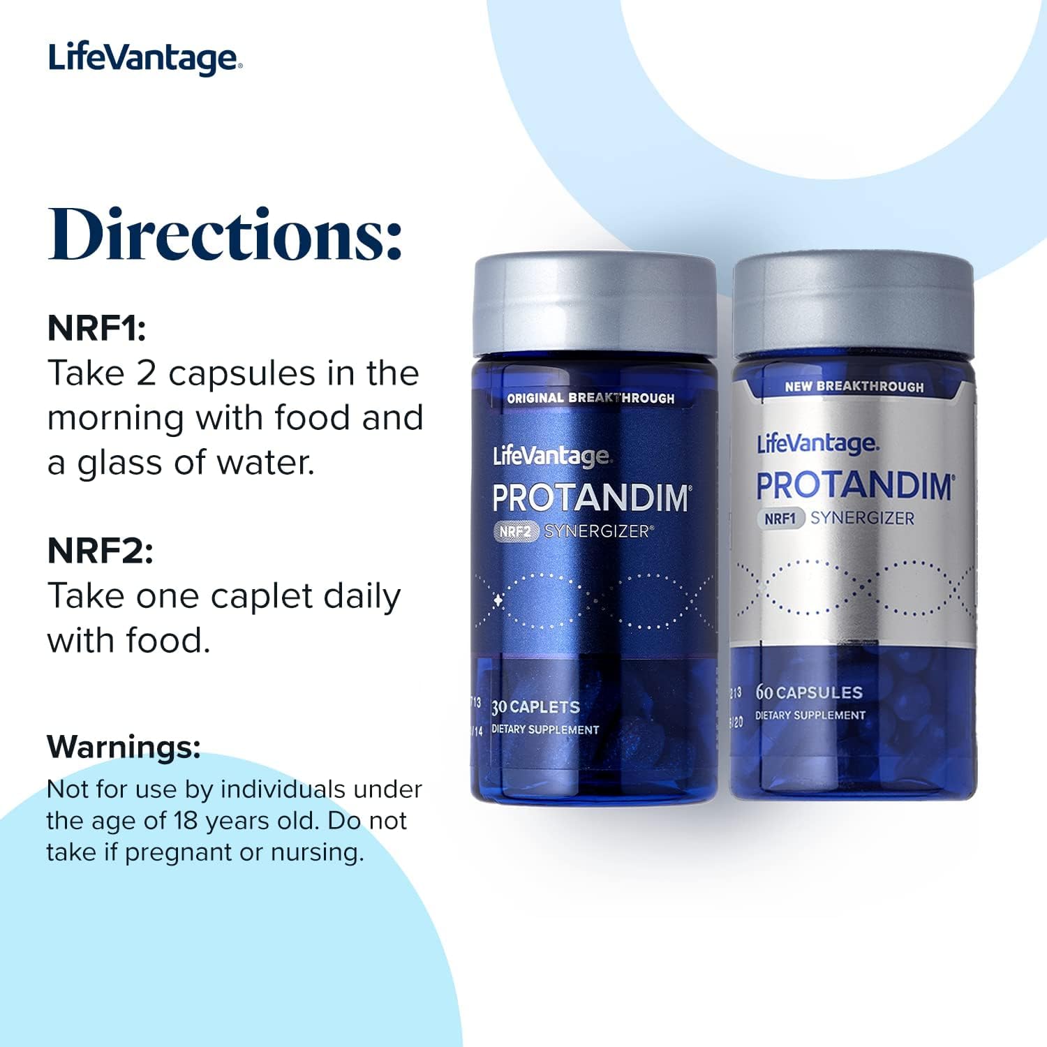 LifeVantage Protandim packaging seal verifying purity and potency