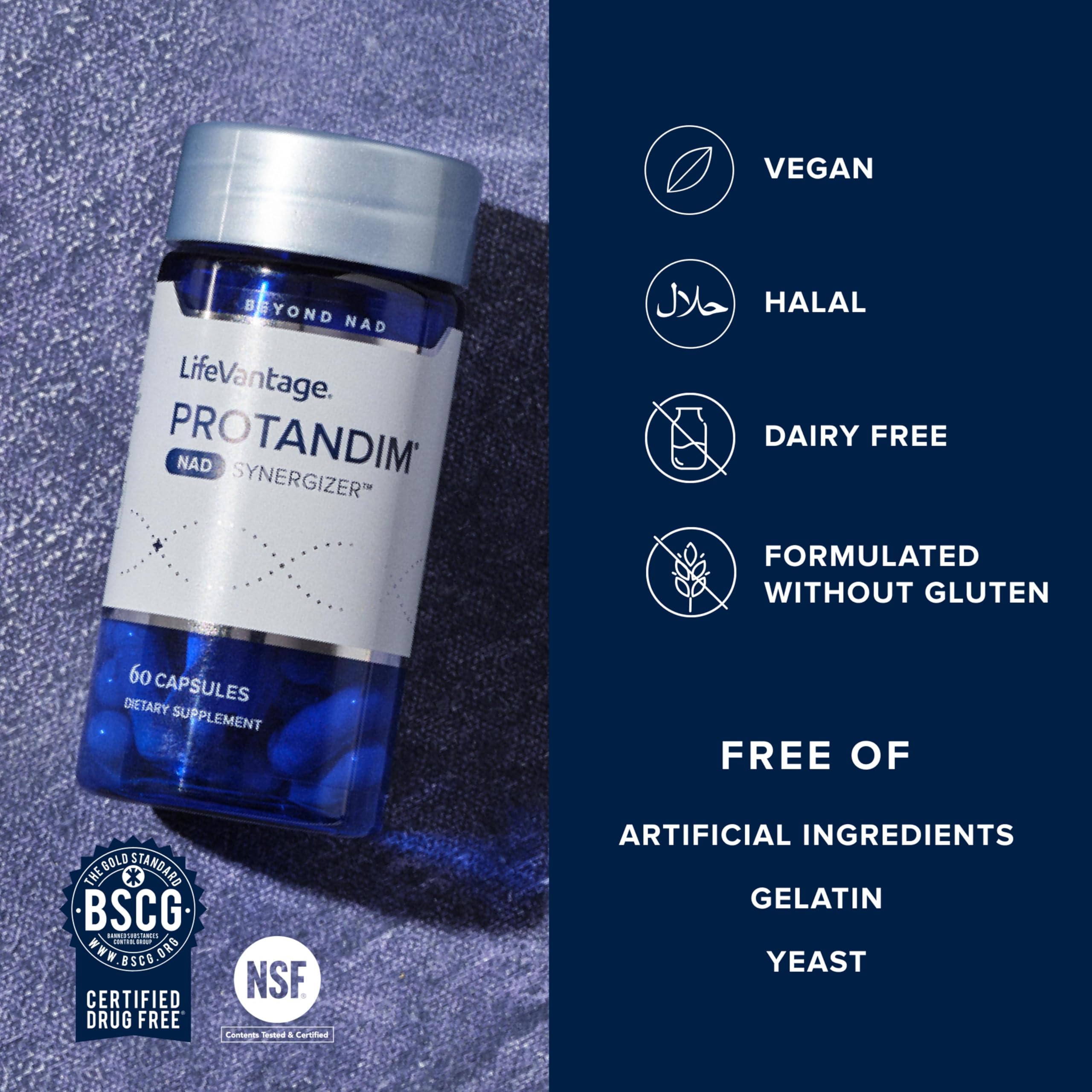 Daily dosage prompt for LifeVantage Protandim NAD Synergizer two capsules.
