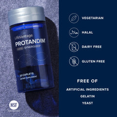 LifeVantage Protandim Nrf2 Synergizer capsules in hand for daily use