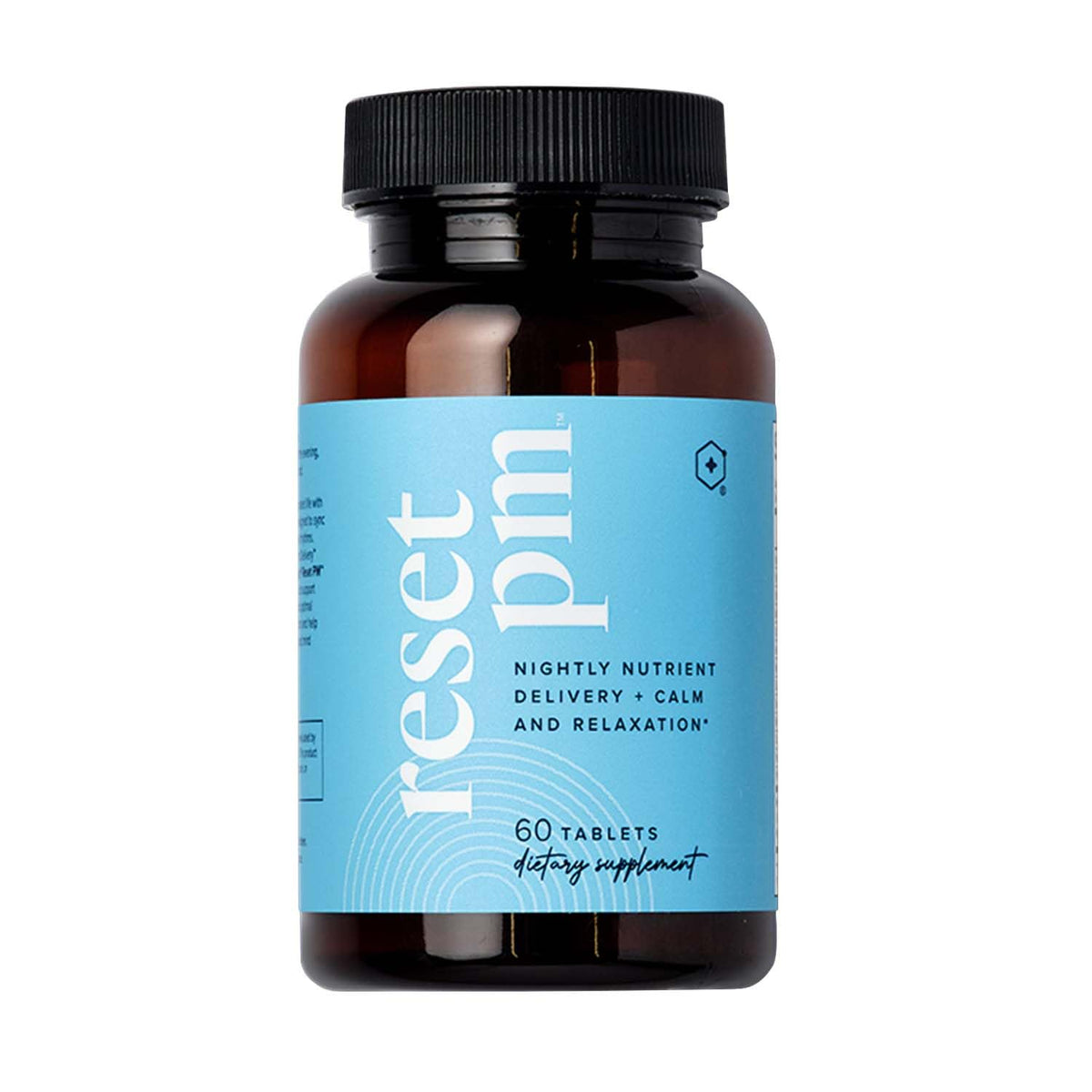 LifeVantage Reset PM bottle front showing packaging for calm evenings and sleep prep