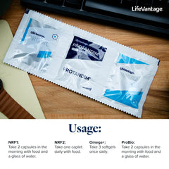 LifeVantage Travel Kit compact bag keeps Vitality Stack organized.