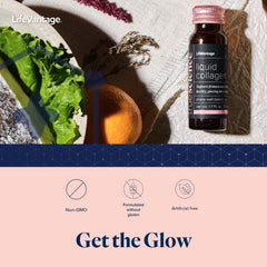 LifeVantage TrueScience glass with appleberry drink and hint of radiance