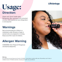 LifeVantage TrueScience ingredients graphic featuring red quinoa and citrus extracts