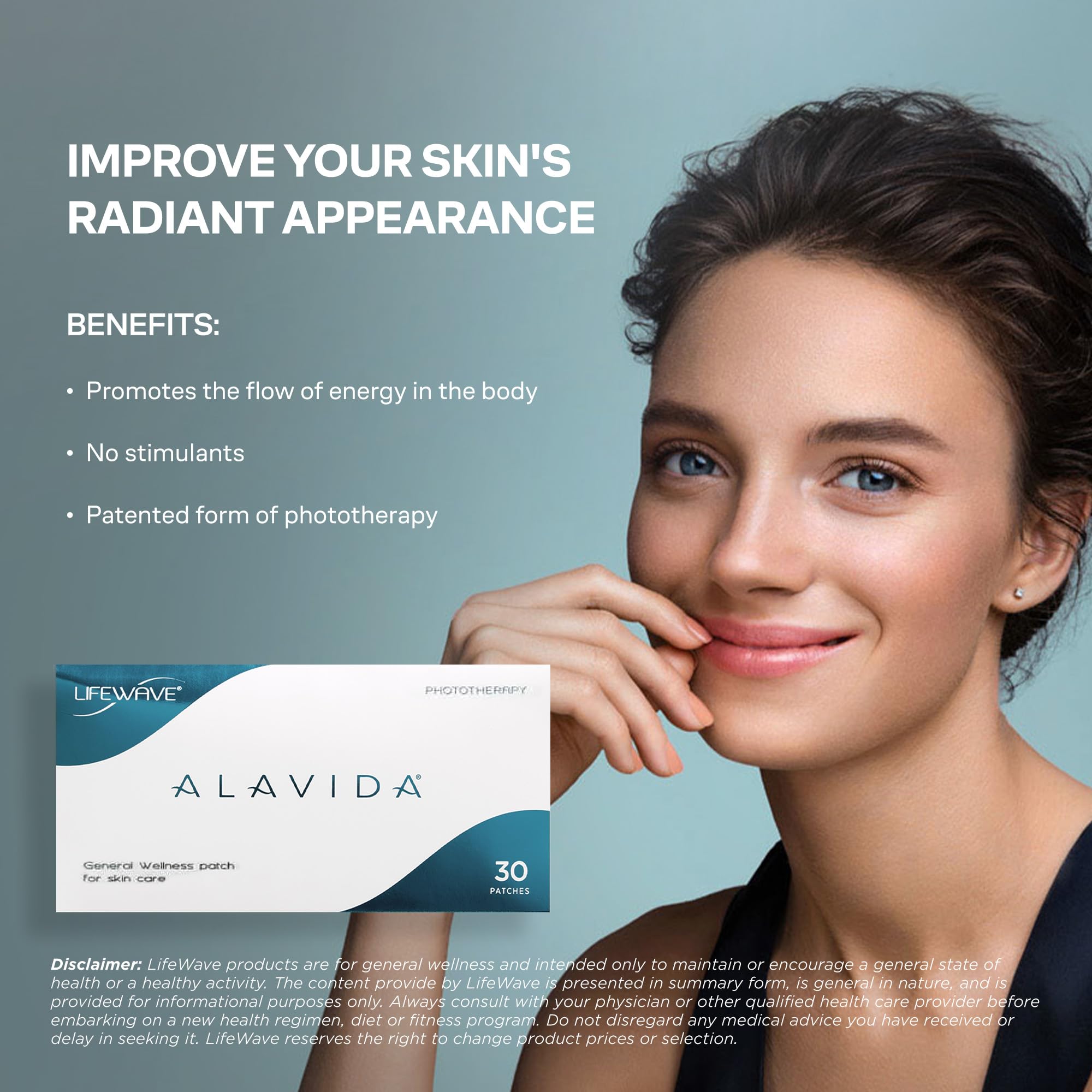 LifeWave Alavida patches reflect infrared energy on the skin for potential energy balance.