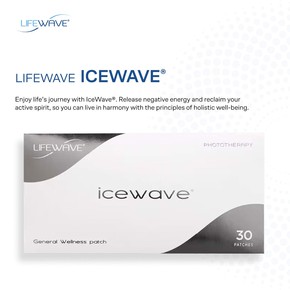 LifeWave IceWave tan patch close-up blends with skin for discreet wear.