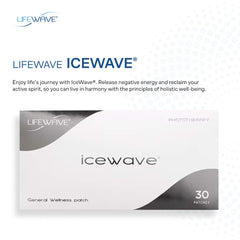 LifeWave IceWave tan patch close-up blends with skin for discreet wear.