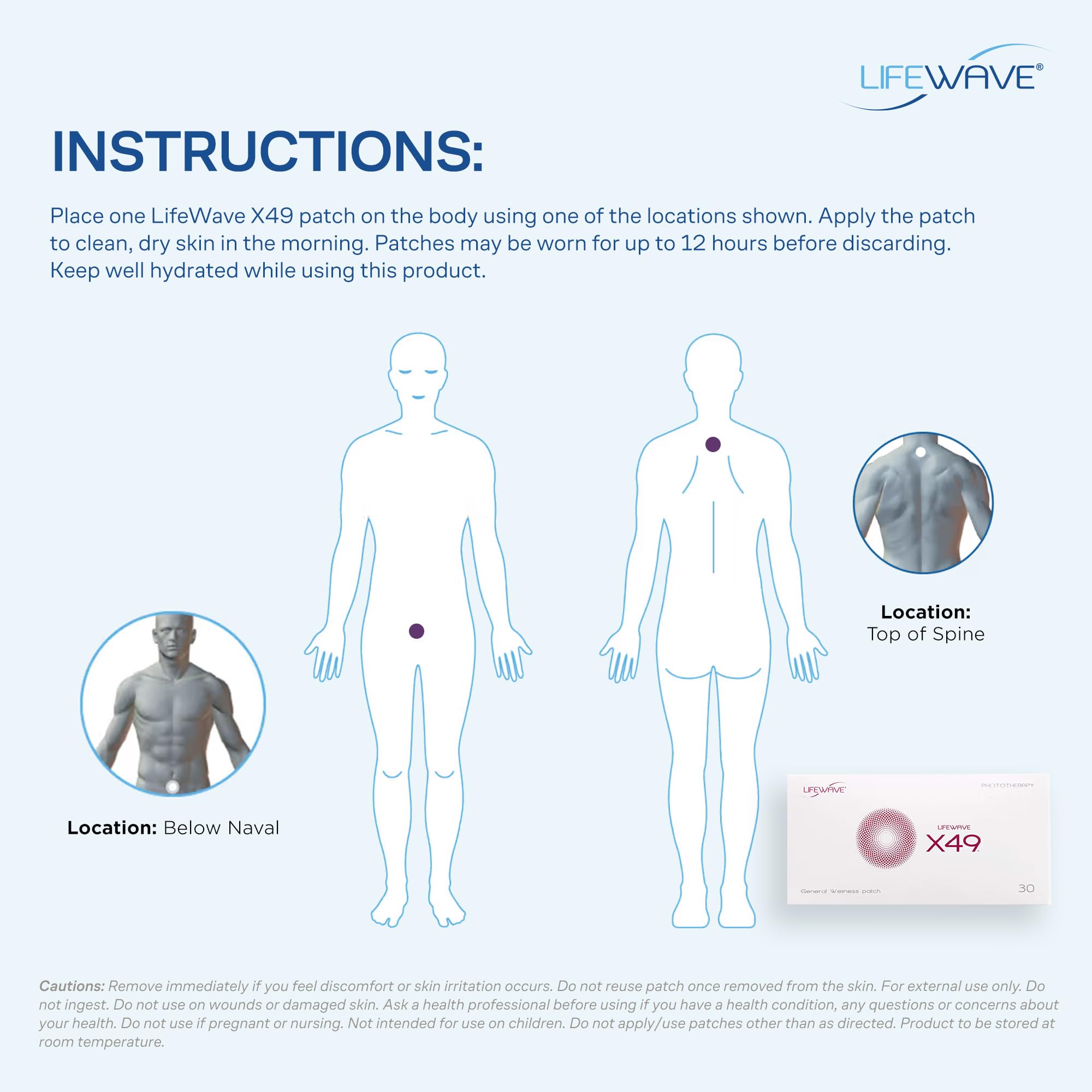 Lifestyle scene with LifeWave X49 guiding a 30-day wellness journey.