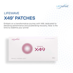 Athlete wearing LifeWave X49 patches during training to illustrate potential support.