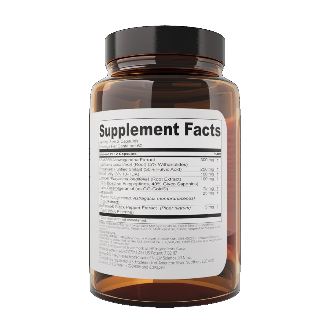 Lifexposure Health packaging front highlights branding and dosage.