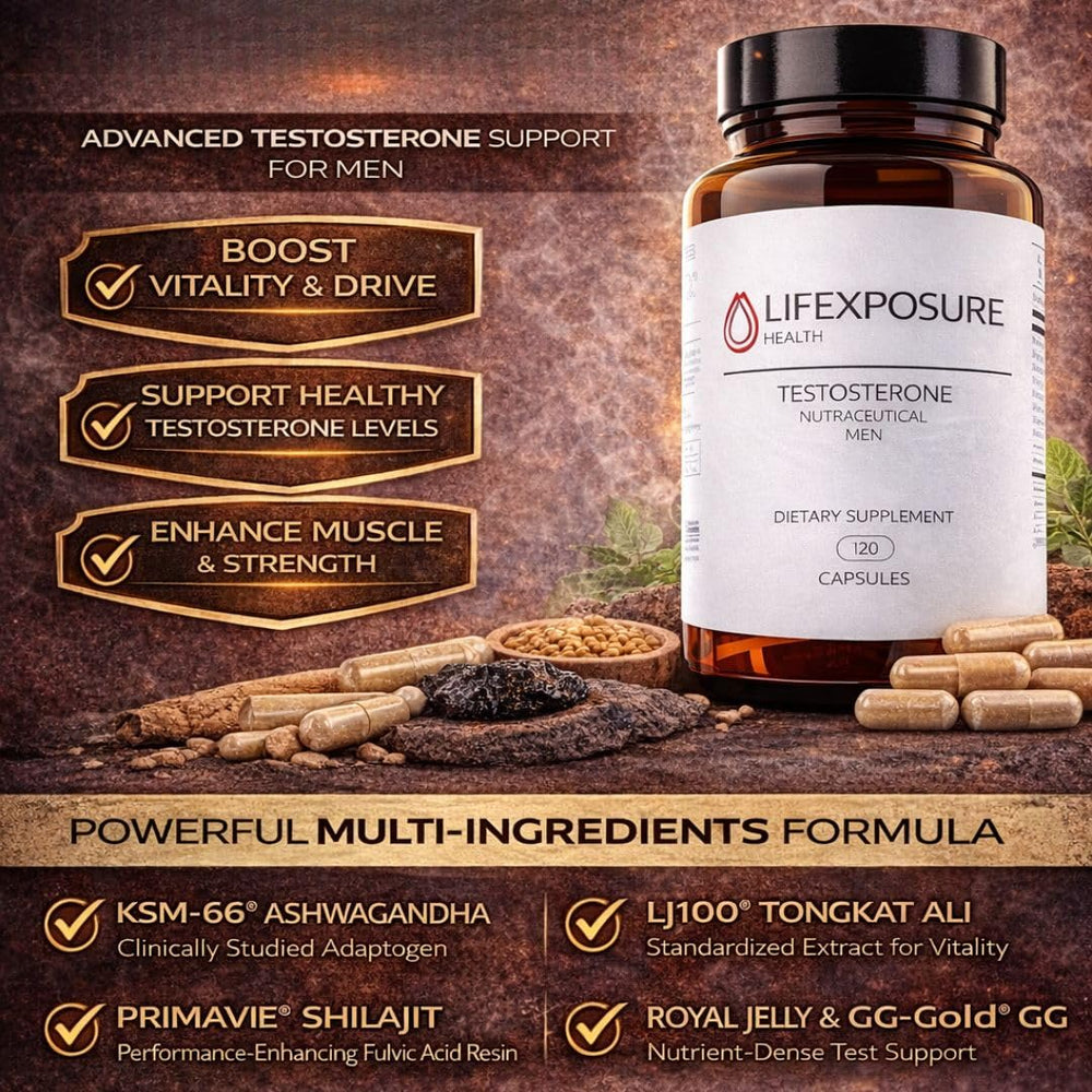 Lifexposure LJ100 Tongkat Ali capsules support lean strength and daily stamina.