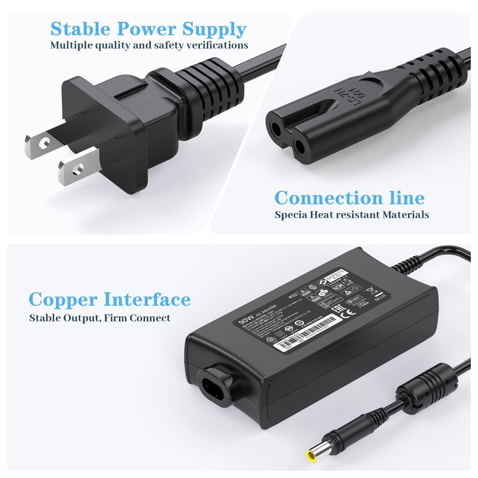 LIFKAHY 90W AC power supply assembly for home CPAP use.
