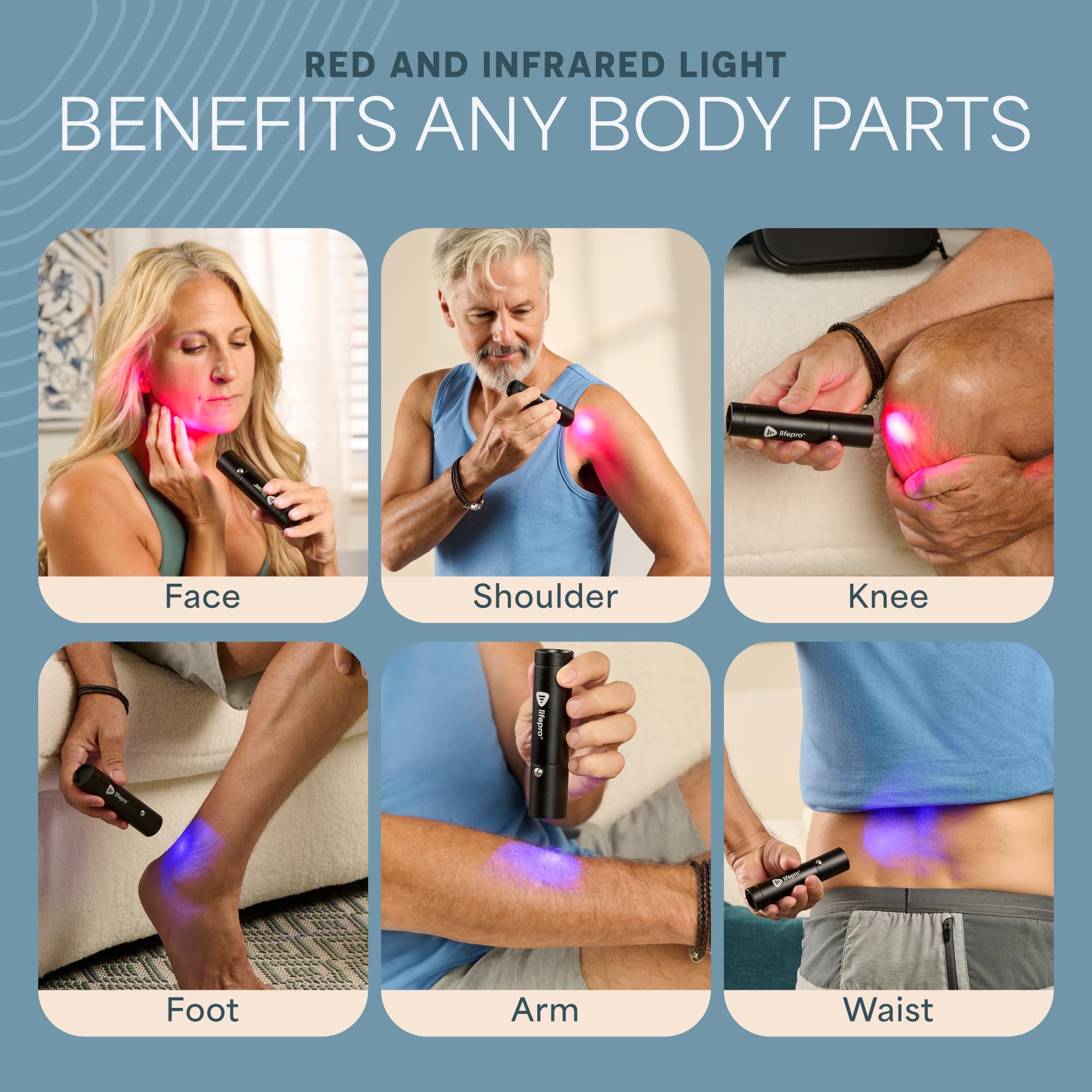 LifePro 3-wavelengths system enables versatile body and facial therapy.