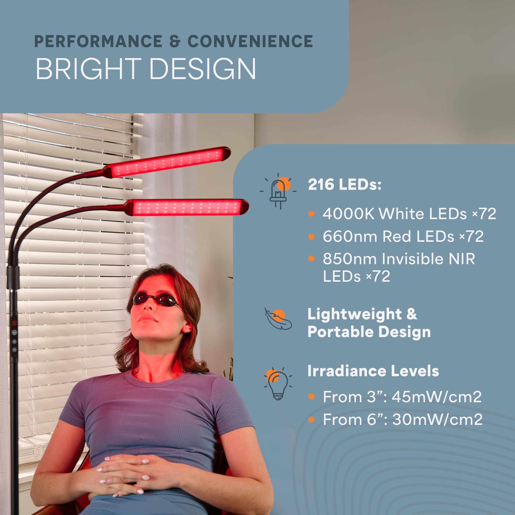 LifePro Lumaglow 360-degree gooseneck enables precise light direction.