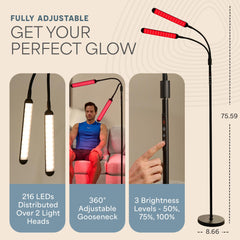 LifePro Lumaglow 660nm red LEDs provide targeted body light options.