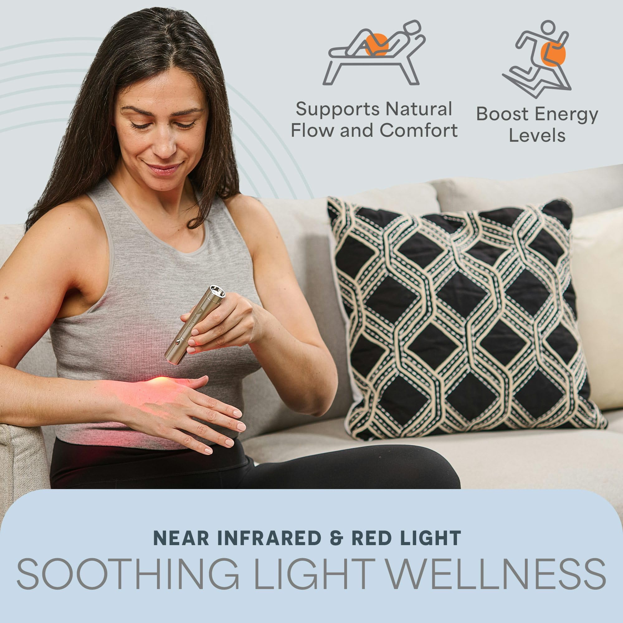 LifePro LumiCure control panel for quick, simple therapy sessions.
