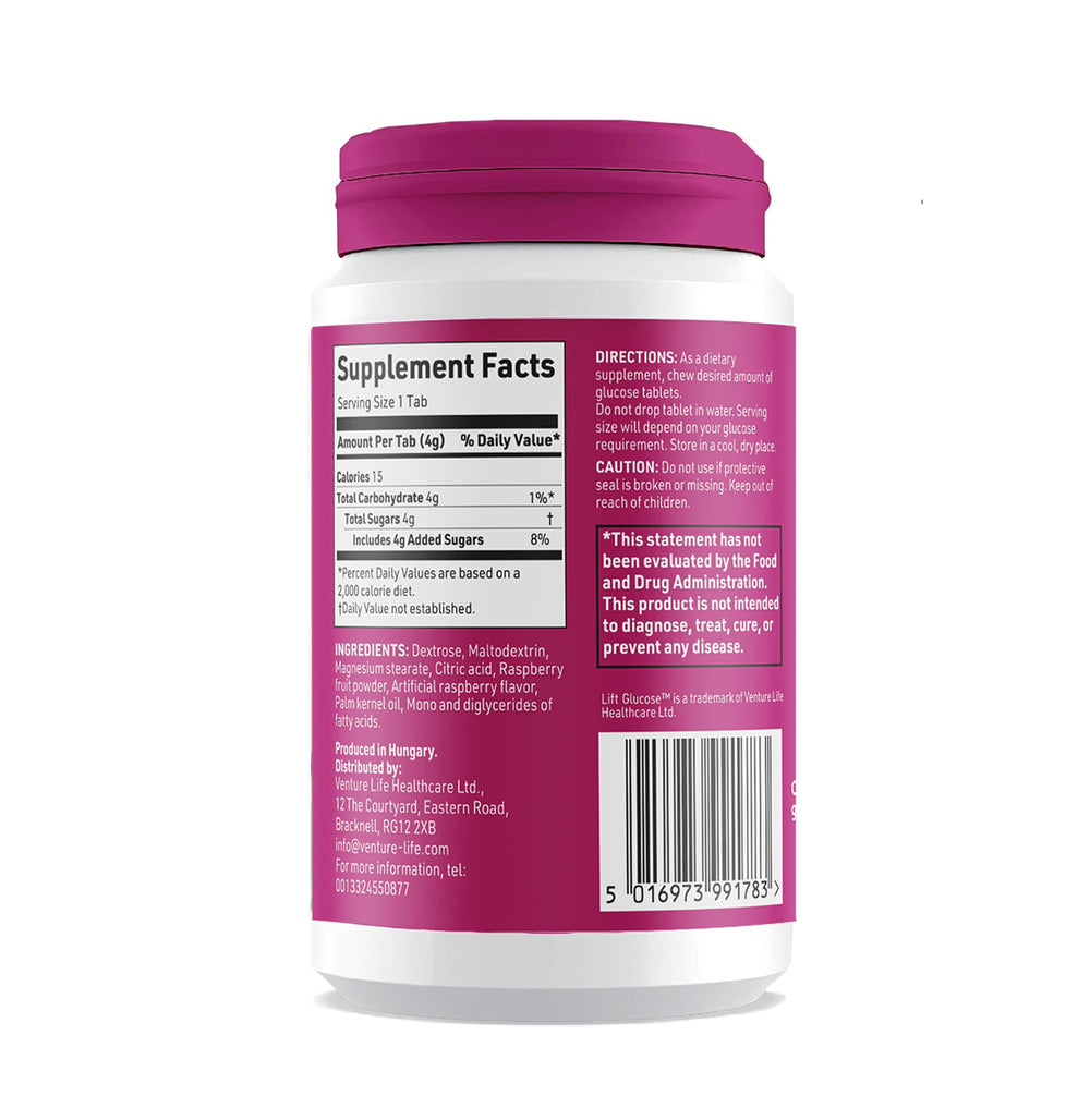 Chewable energy on the go with Lift Glucose Raspberry