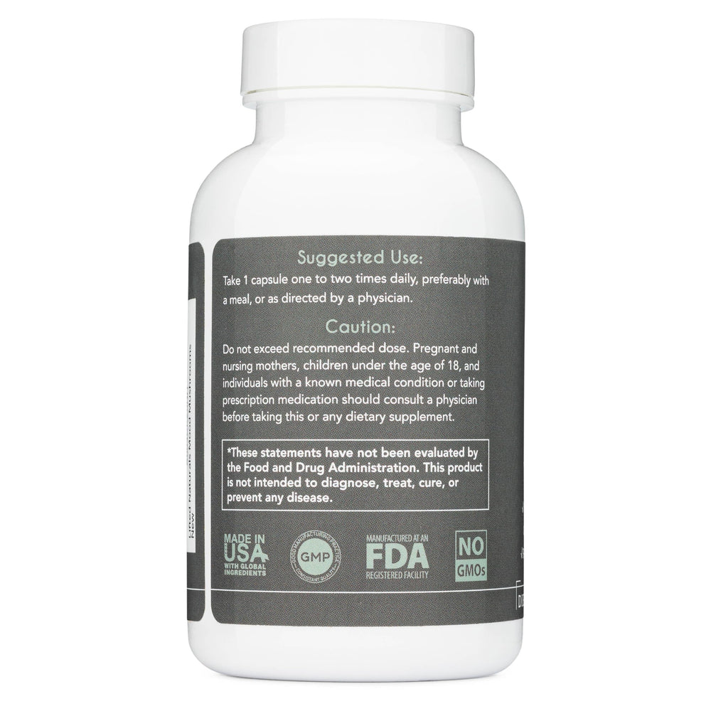 Lifted Naturals Mood Mushrooms bottle being poured into a hand for simple dosing.