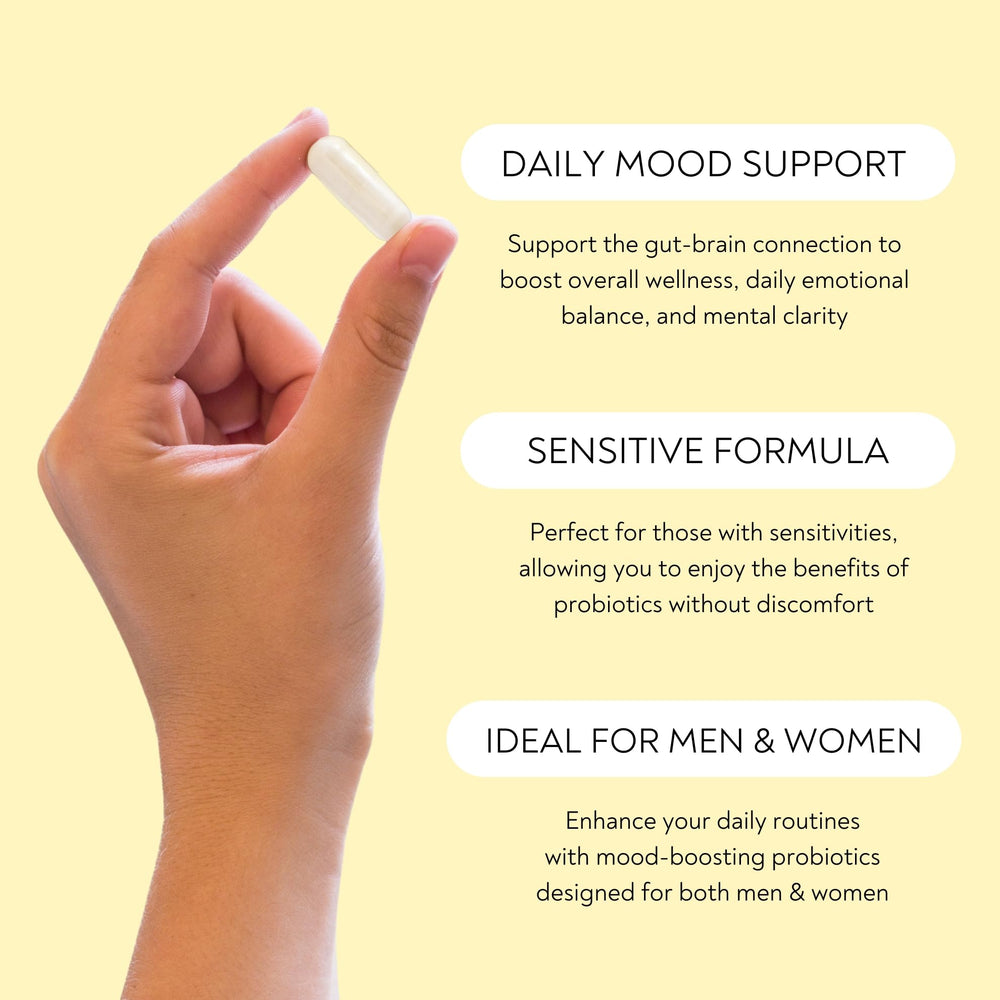 Histamine-free icon on packaging signals tolerable probiotic options