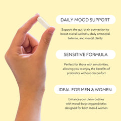 Histamine-free icon on packaging signals tolerable probiotic options