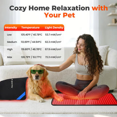 LIGHTIUM red blue therapy pad abdomen area supports versatile core comfort.