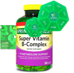 LightSpring B-Complex bottle close-up with capsules for daily energy support