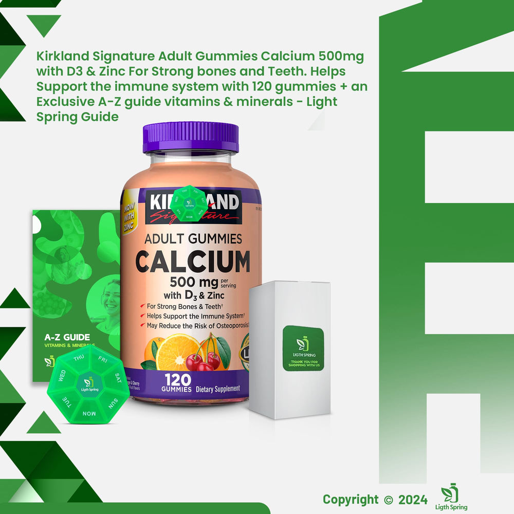 LightSpring Calcium Gummies being poured for easy on-the-go dosing.