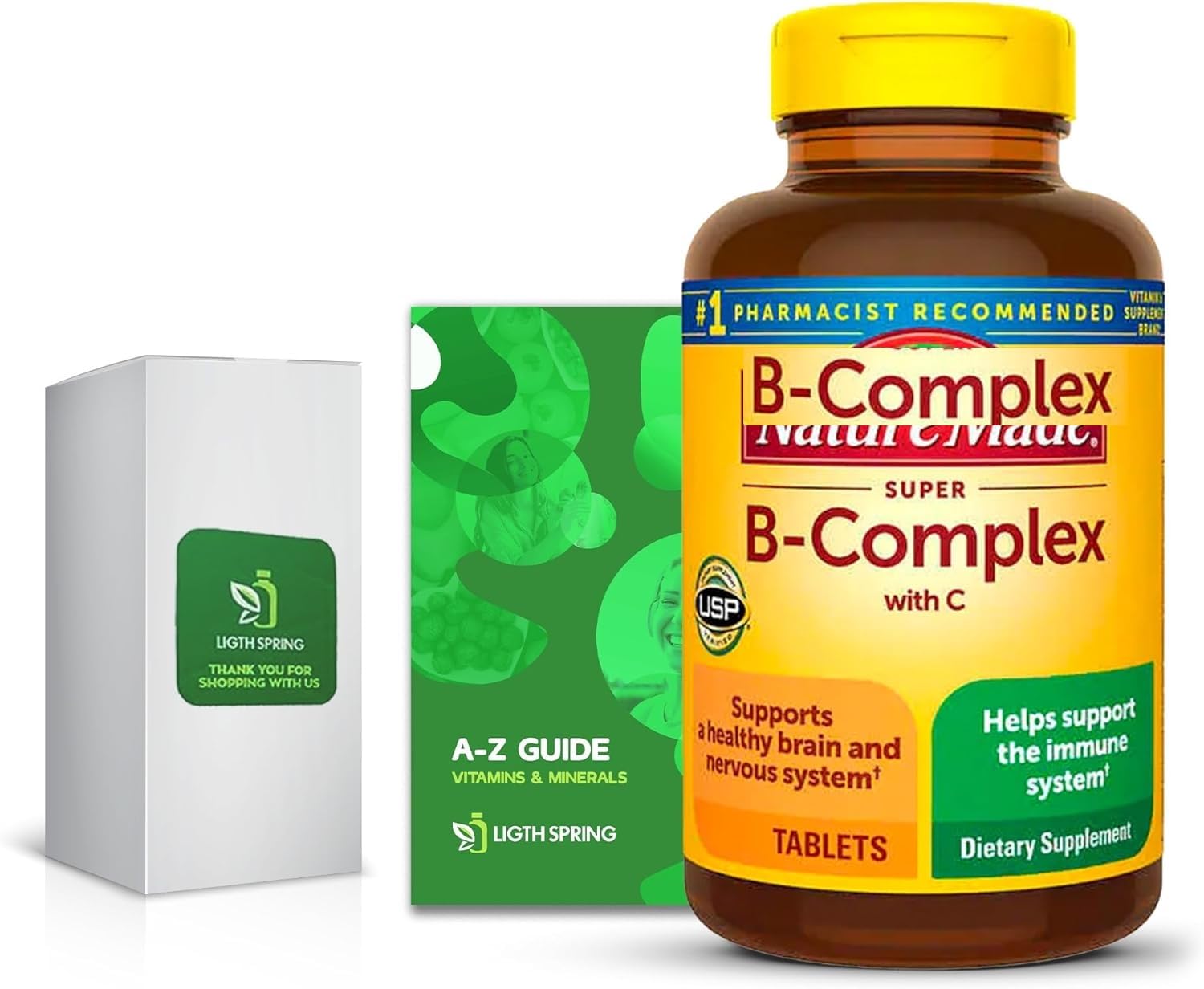 LightSpring Super B Complex C bottle front for daily energy support