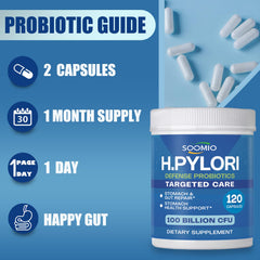 LIISKYY HPylori product image set illustrating gluten-free, vegan capsule format for clean labeling.