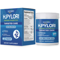 LIISKYY HPylori probiotic bottle front view highlighting high potency for daily gut balance.