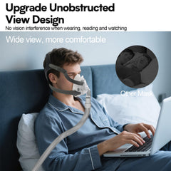likjhbn full-face silicone cushion for snug seal and reduced leaks