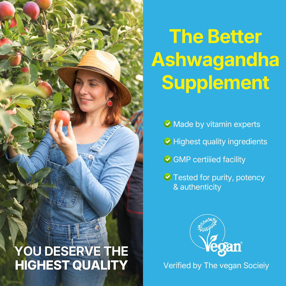 LILICARE organic ashwagandha root panel highlights plant-based formula.