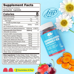 LILICARE Ashwagandha Gummies two gummies serving illustrates daily relaxation routine.