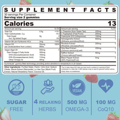 LILICARE strawberry calm gummies close-up for daily relaxation