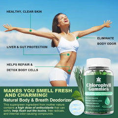 LILICARE Chlorophyll Gummies label close-up highlighting ACV component