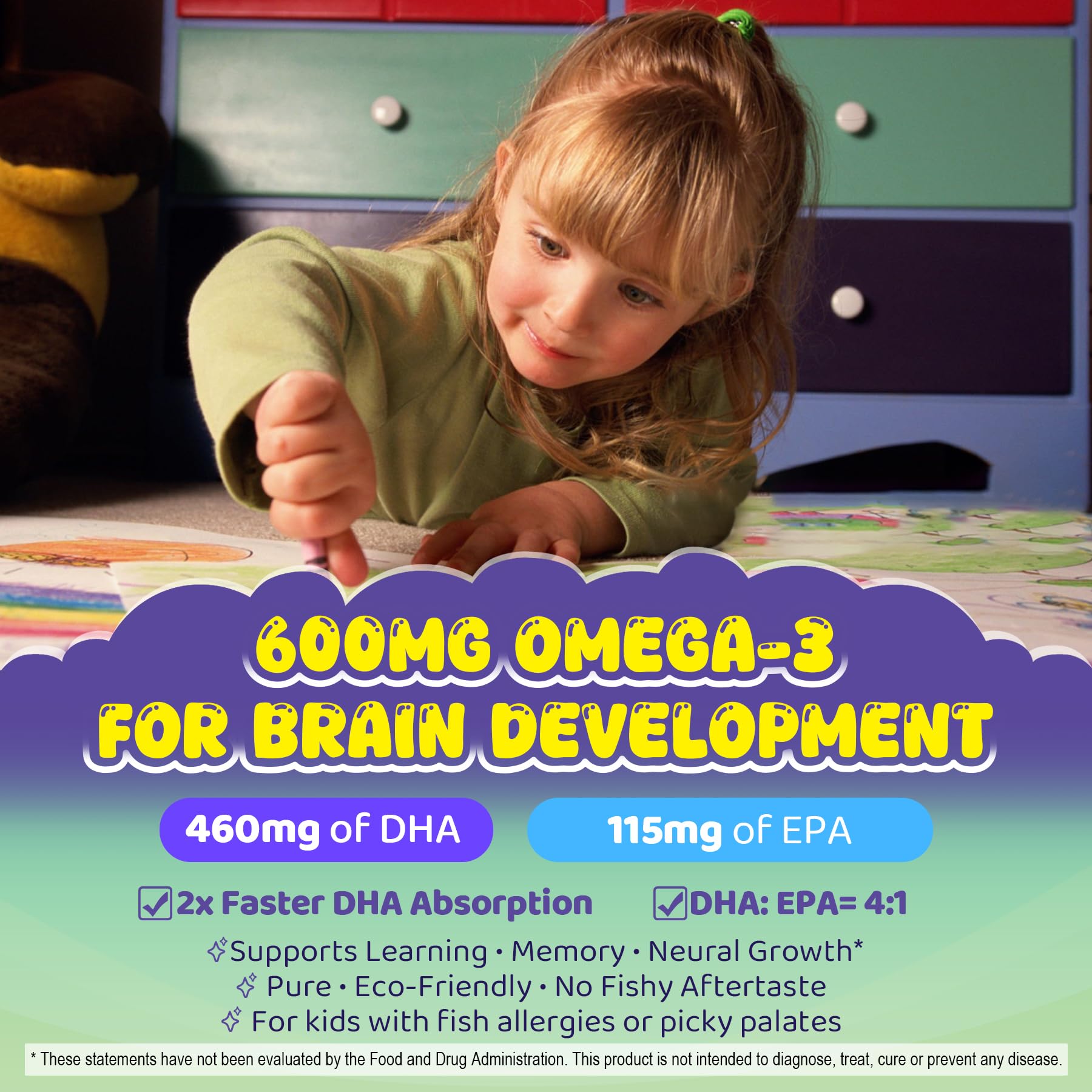 LILICARE choline PS brain-boost gummies for focus