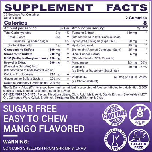 Close-up of LILICARE gummies showing mango flavor and soft texture for daily use