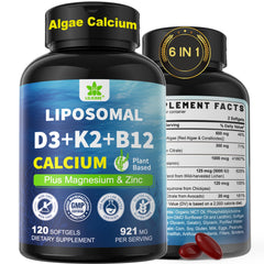 LILICARE ingredient deck graphic shows vegan D3, K2, B12 and minerals.