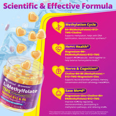 LILICARE L-MethylFolate Gummies label highlights B vitamin complex