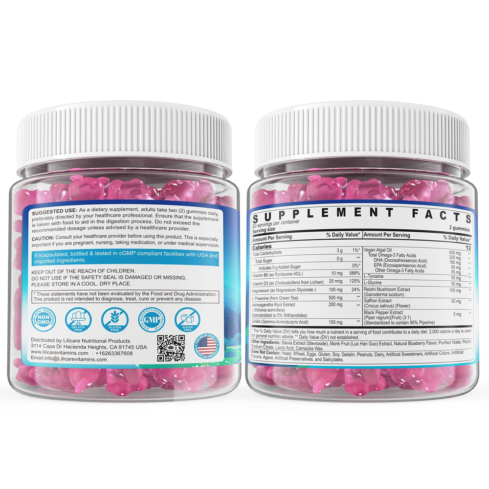 Daily‑use scene with LILICARE gummies for non‑drowsy relaxation.