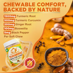 Nutrition label on LILICARE turmeric chews showing D3, K2, and calcium