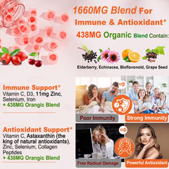 LILICARE liposomal vitamin C gummies ingredients panel highlights natural blend