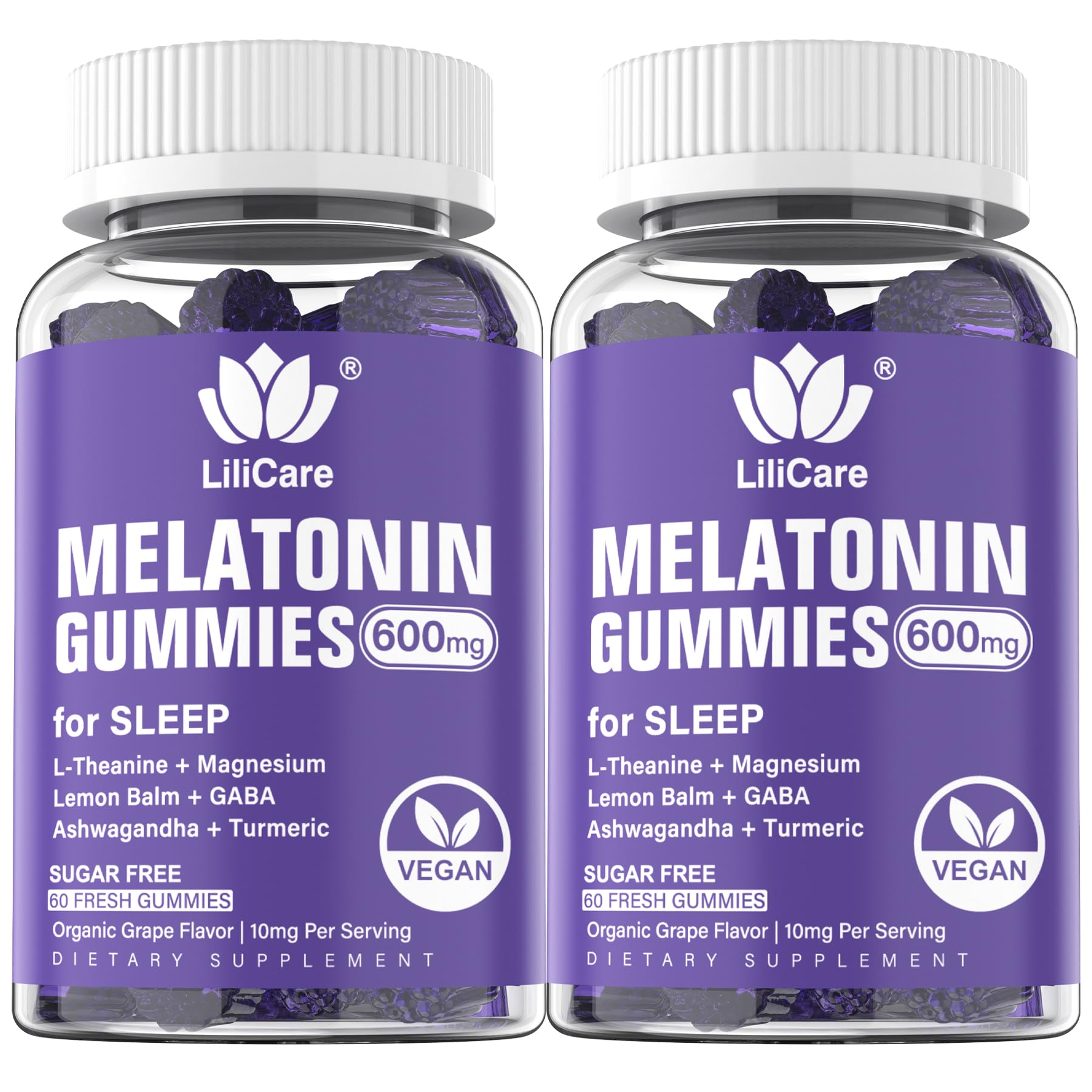 LILICARE Melatonin Gummies bottle front view for sleep support