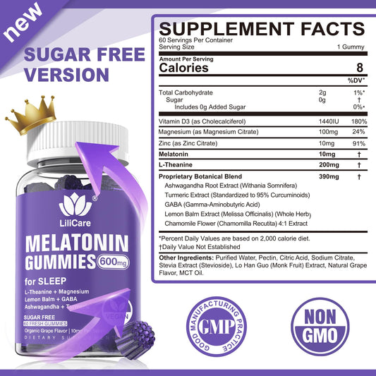 LILICARE Melatonin Gummies pour for easy night-time dosing