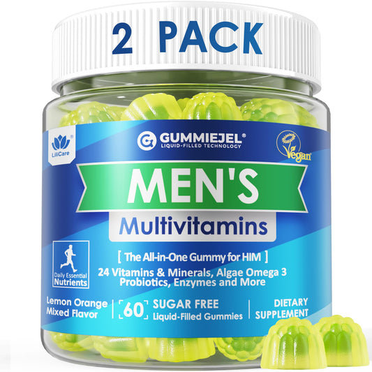 LILICARE men's multivitamins gummies bottle-front showing daily nutrient support