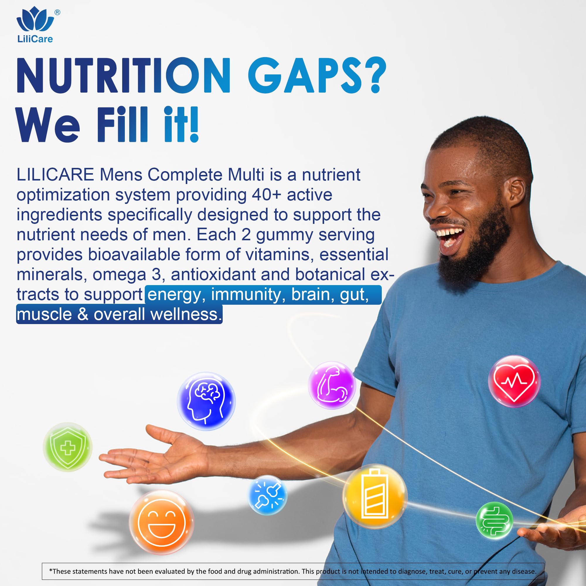 LILICARE probiotic bottle emphasizes 80 Billion CFU across seven strains