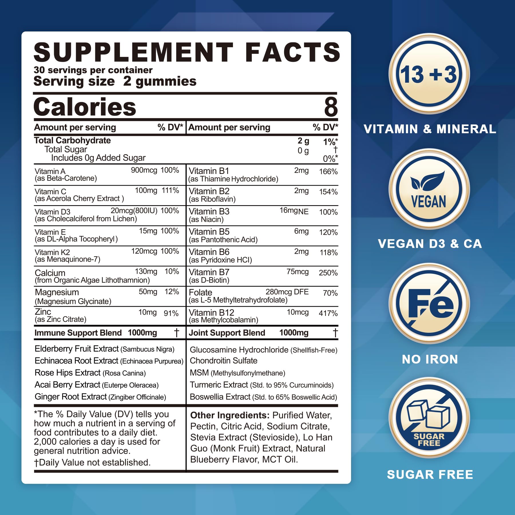 LILICARE methylated multivitamin bottle open with gummies