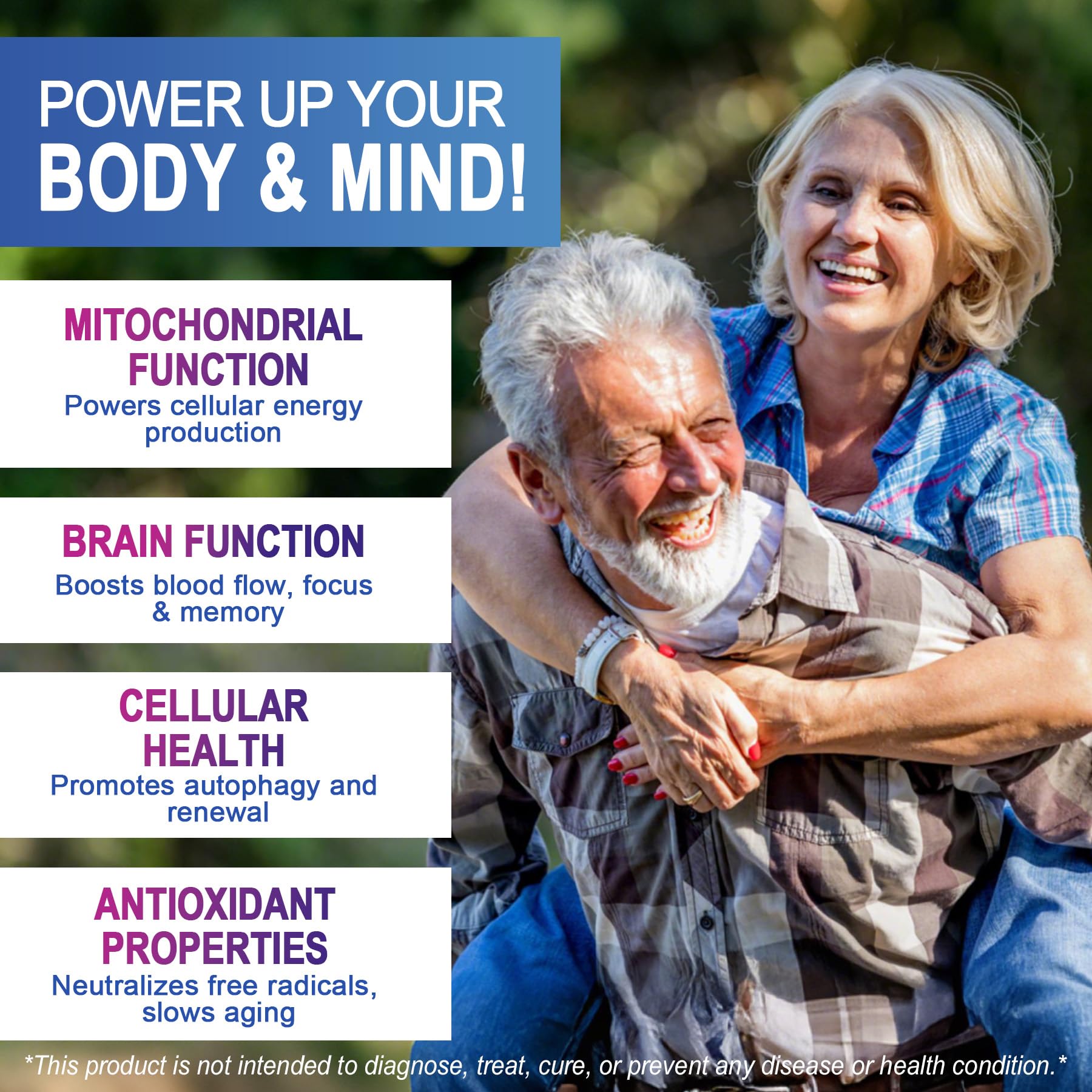 LILICARE Methylene Blue Gummies NAC ingredient close-up highlighting mitochondria and brain support