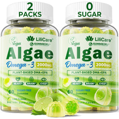 LILICARE omega3 gummies algae filling delivering high absorption and freshness.